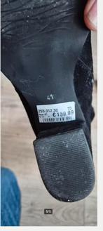 Lederen dames laarzen met brede schacht, Hoge laarzen, Zwart, Ophalen of Verzenden, Zo goed als nieuw