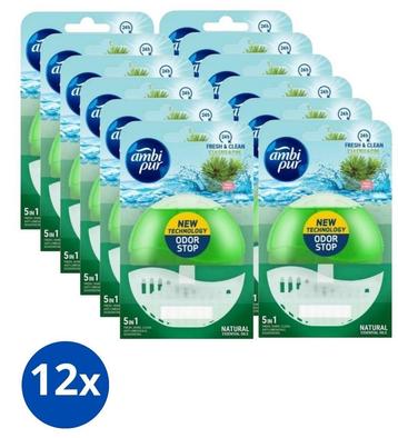 Ambi Pur Toiletblok Tea Tree & Pine 12 X 55 ml beschikbaar voor biedingen