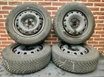 Set winterbanden 185/60 15 inch Continental Winter Contact, Auto-onderdelen, Banden en Velgen, Ophalen, Gebruikt, 15 inch, Banden en Velgen