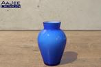 Vaasje in 2 kleuren glas - Murano stijl - Blauw wit, Blauw, Ophalen of Verzenden, Minder dan 50 cm, Glas