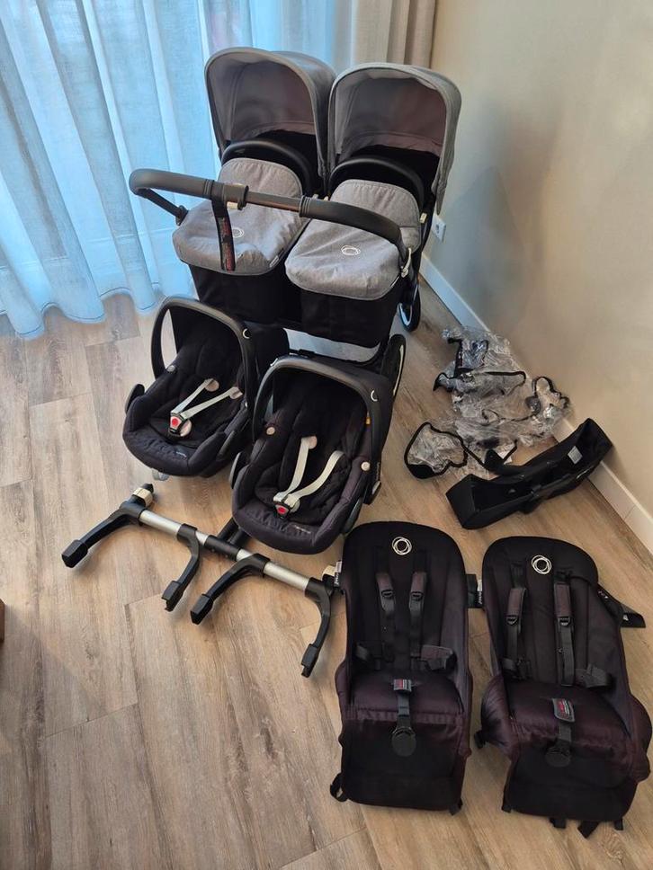 Bugaboo Donkey Duo - Complete Set!, Kinderen en Baby's, Kinderwagens en Combinaties, Gebruikt, Kinderwagen, Bugaboo, Duowagen