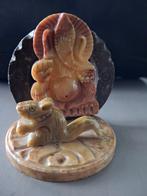 Ganesha beeld met muis - Steen, Tuin en Terras, Ophalen, Gebruikt, Steen, Dierenbeeld