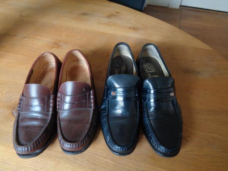 AVANG leren instappers/moccasins:mt 42.5/43( 8.5)46.5(11.5), Kleding | Heren, Schoenen, Zo goed als nieuw, Loafers, Blauw, Ophalen of Verzenden