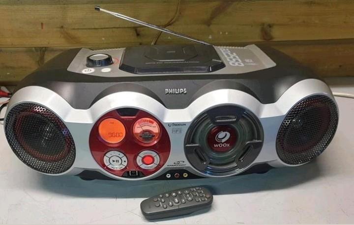 Philips boombox radio cd ax-2558 + afstandsbediening, Audio, Tv en Foto, Radio's, Ophalen of Verzenden