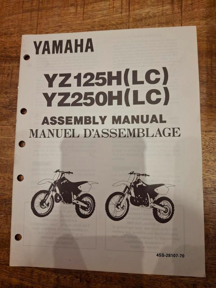 Yamaha YZ125/YZ250 1996 Montagehandleiding, Fietsen en Brommers, Handleidingen en Instructieboekjes, Ophalen of Verzenden