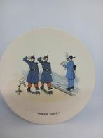 Komisch aardewerk bord. Frans, Sarreguemine, Verzenden