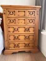 Houten ladekast - 5 lades, Huis en Inrichting, Ophalen, Gebruikt, 100 tot 150 cm, Met lade(s)