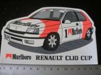 sticker marlboro renault clio cup logo, Verzamelen, Verzenden, Zo goed als nieuw, Auto of Motor