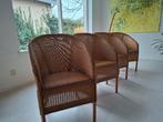4 Loom original retro eetkamer stoelen, Huis en Inrichting, Stoelen, Ophalen, Overige materialen, Bruin, Zo goed als nieuw