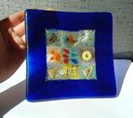 Blauw glazen schaal, Antiek en Kunst, Ophalen of Verzenden