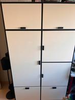 Ikea Odda Kast - Wit met Zwart, Ophalen, 100 tot 150 cm, 200 cm of meer, Met klep(pen)