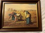 Oude olieverf schilderij op paneel boeren, Antiek en Kunst, Kunst | Schilderijen | Klassiek, Ophalen of Verzenden