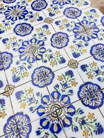 370 st, 6,5m2 kleurrijke antieke Franse tegels kobalt blauw, Ophalen