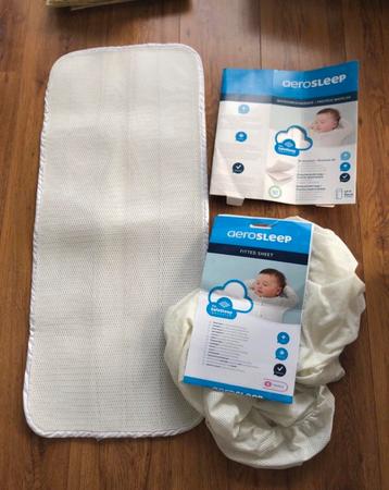 Aerosleep matrasbeschermer en 2 hoeslakens beschikbaar voor biedingen