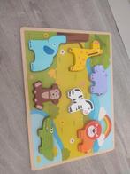 Houten dieren puzzel, dikke stukjes, Ophalen of Verzenden, Minder dan 10 stukjes, Gebruikt, 6 maanden tot 2 jaar