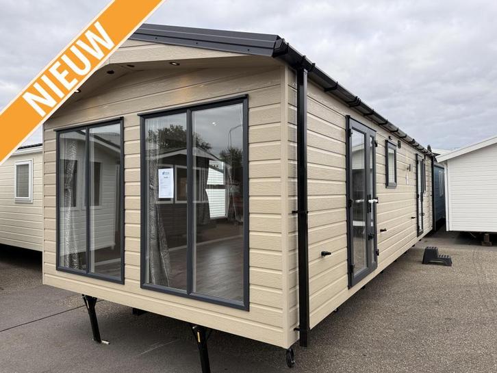 Nordtica Chalet 10 x 3.70 m Nieuw CV, Caravans en Kamperen, Stacaravans