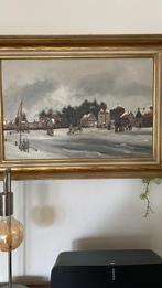 Winterlandschap Schilder H Silvis, Antiek en Kunst, Kunst | Schilderijen | Klassiek, Ophalen of Verzenden