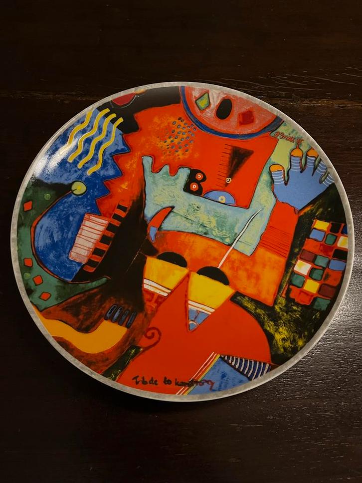 Proeven van Kunst - Kandinsky Tribute Bord, Antiek en Kunst, Kunst | Designobjecten, Ophalen of Verzenden