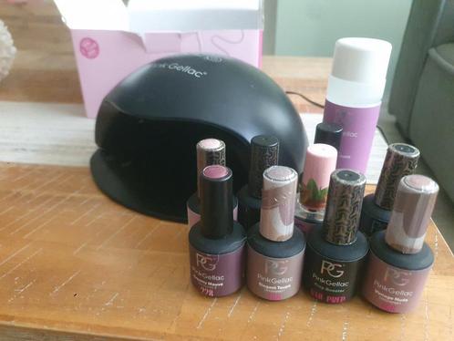 Pinc gellak set met lamp zgn, Sieraden, Tassen en Uiterlijk, Uiterlijk | Cosmetica en Make-up, Zo goed als nieuw, Handen en Nagels