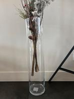 Hoge glazen vaas - 68 cm, Overige kleuren, 50 tot 75 cm, Nieuw, Ophalen of Verzenden