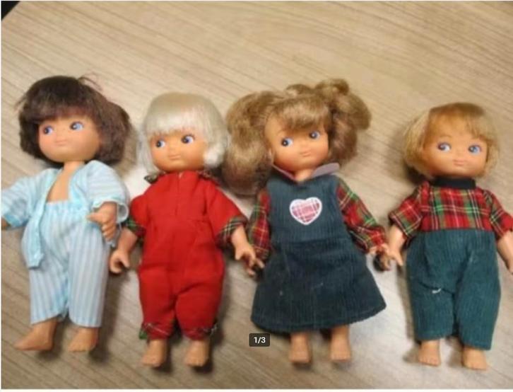 VINTATE DELAVENNAT POPJES 4 stuks uit FRANKRIJK, Verzamelen, Poppen, Zo goed als nieuw, Pop, Verzenden