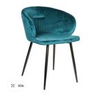 6 stoelen PTMD. Blauw velvet, Huis en Inrichting, Stoelen, Vijf, Zes of meer stoelen, Blauw, Zo goed als nieuw, Ophalen