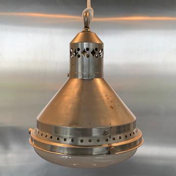 Gespiegelde glazen antieke Franse hanglamp beschikbaar voor biedingen