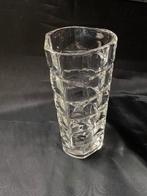 Retro Luminarc France vaas, gestapeld blok patroon., Ophalen, Gebruikt, Overige kleuren, Glas