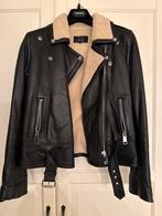 Donkerbruine leren jas Maura - Maat 34, Ophalen of Verzenden, Zo goed als nieuw, Bruin, Maura