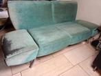 design vintage slaapbank zitbank groen, Ophalen, Gebruikt, Stof