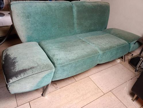 design vintage slaapbank zitbank groen, Huis en Inrichting, Banken | Sofa's en Chaises Longues, Gebruikt, Stof, Ophalen