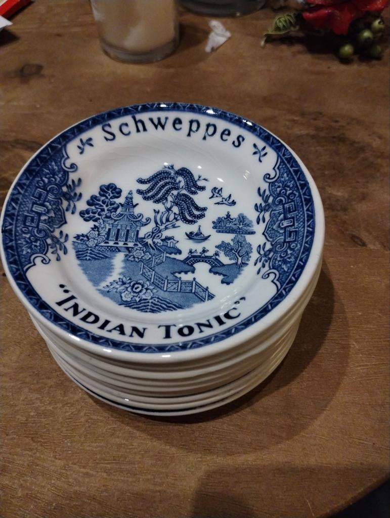 9x Schweppes Indian Tonic Asbak Schaal Chinees Decor, Antiek en Kunst, Ophalen of Verzenden