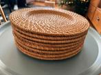 Rieten onderborden set 8, Schaal, Rond, Ophalen of Verzenden, Zo goed als nieuw