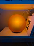 OPRUIMING: Oranje Vintage Bollamp, Huis en Inrichting, Lampen | Tafellampen, Ophalen of Verzenden, Gebruikt, Glas, Minder dan 50 cm