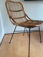 Nieuwe Rotan Stoel met IJzeren Onderstel, Bruin, Nieuw, Riet of Rotan, Ophalen of Verzenden