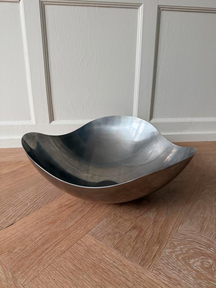 Georg Jensen RVS Fruitschaal, Huis en Inrichting, Woonaccessoires | Schalen en Manden, Gebruikt, Schaal, Rond, Overige materialen
