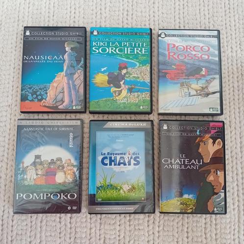 Set van 6 mooie Studio Ghibli (Miyazaki) dvd's, Cd's en Dvd's, Dvd's | Tekenfilms en Animatie, Zo goed als nieuw, Anime (Japans)
