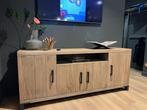 Een Robuust eiken Dressoir 190 cm, Ophalen, Info@vissermeubelen.nl, 150 tot 200 cm, Eikenhout