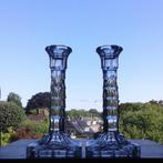 Stel Kandelaars Rosice Glassworks Sklo Union Art Deco, Ophalen of Verzenden, Kristal