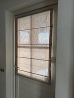 Vouwgordijn linnenlook stof taupe 78x118cm, Ophalen of Verzenden, Zo goed als nieuw, Minder dan 100 cm