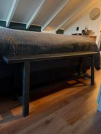 Zwart houten bankje, Ophalen, Zo goed als nieuw, Hout