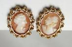 Oorclipsen goud vintage cameo camee., Ophalen of Verzenden, Goud, Oorbellen