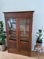 Oude kast vitrinekast, Huis en Inrichting, Kasten | Vitrinekasten, Ophalen, 25 tot 50 cm, Overige houtsoorten, Gebruikt