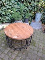 Bijzettafel., Huis en Inrichting, Tafels | Bijzettafels, Ophalen, Gebruikt, Rond, Minder dan 55 cm