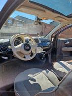 Fiat 500 uit 2008 met schade, Auto's, Stof, Beige, Zwart, Particulier