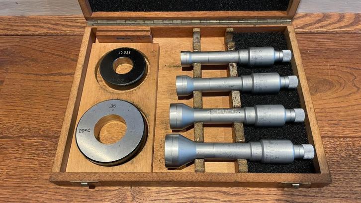 Helios 3-punt binnen micrometer 20-40mm 0.005mm micrometer, Doe-het-zelf en Verbouw, Meetapparatuur, Zo goed als nieuw, Afstand