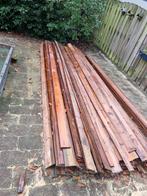 Grote stapel grenen houten schroten, Doe-het-zelf en Verbouw, Grenen, Plank, Gebruikt, Minder dan 25 mm
