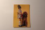 Honden Postkaart - Meisje en Afghaanse Windhond, Germany, 1960 tot 1980, Ongelopen, Verzenden, Hond of Kat
