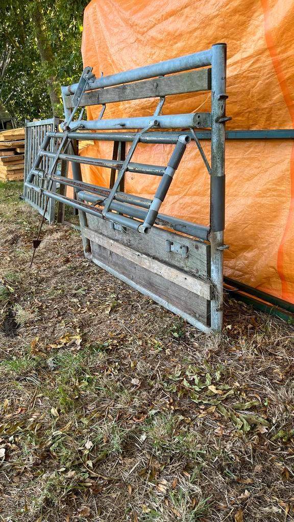 Onverwoestbaar Schapenvoerhek, Tuin en Terras, Tuinhekken en Hekwerk, Gebruikt, Overige typen, IJzer, Met poort, Ophalen of Verzenden