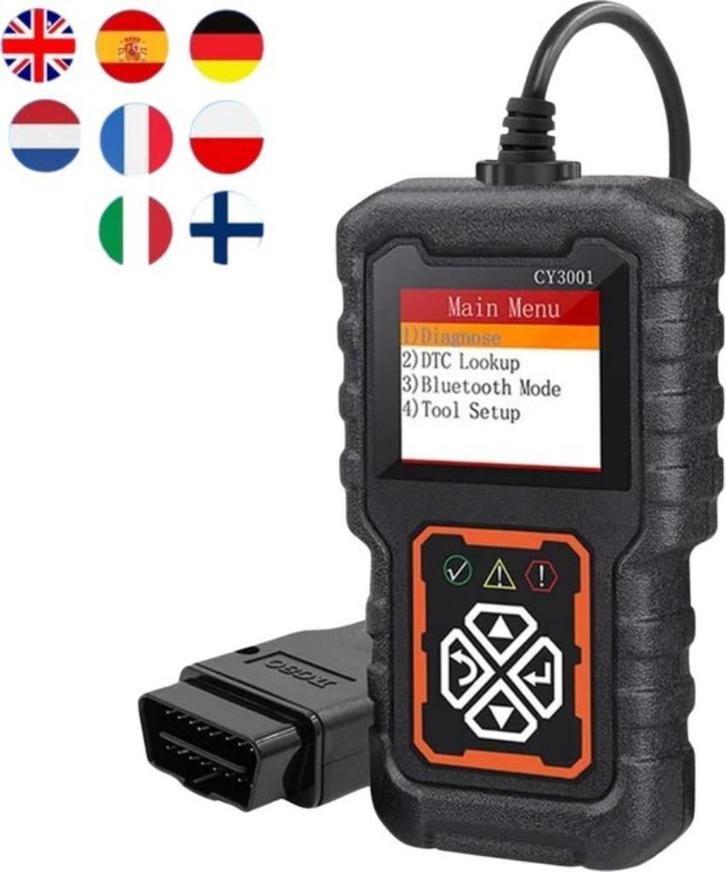 OBD Scanner voor Benzine v.a 2001 en Diesel v.a 2004 €15,90, Auto diversen, Autogereedschap, Nieuw, Ophalen of Verzenden